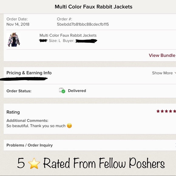 Multi Color Faux Rabbit Jackets - Picture 6 of 6